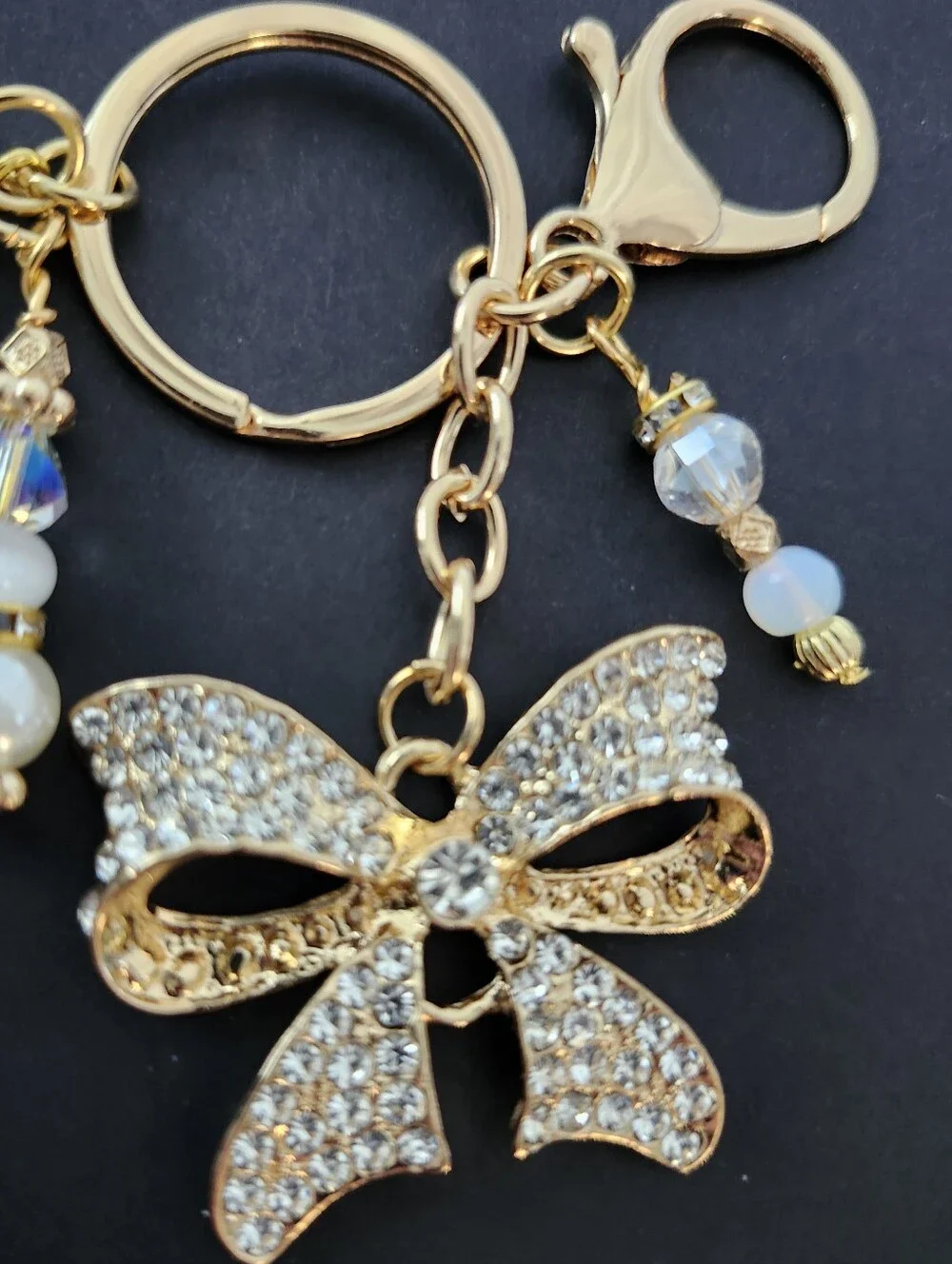 Wedding Bridal Bow Purse Charm Rhinestone Handcrafted